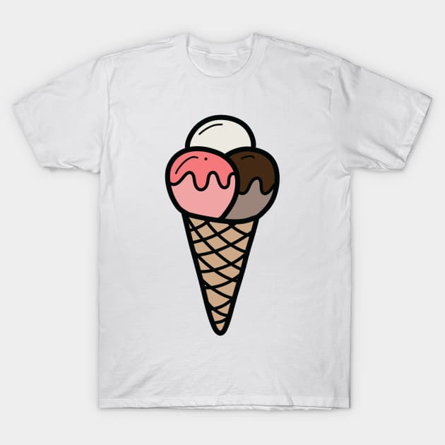 Ice Cream Cone T-Shirt by trippyzipp